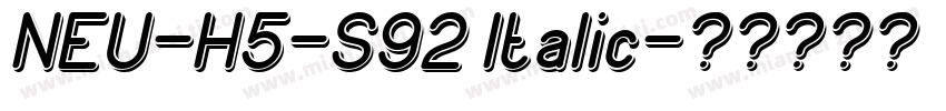 NEU-H5-S92 Italic字体转换